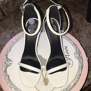 White Strap Heels Sandals | NWT | Size 40 | US: 10